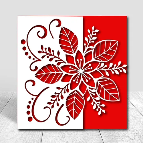 Miniatura 7 de hinana Hojas de flores de Navidad troqueladas de metal, troqueles de borde de flores, plantillas cortadas para álbumes de recortes, álbumes