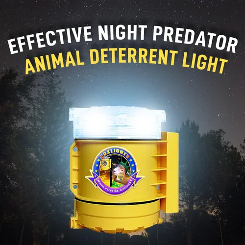 Miniatura 2 de Fox Lights Night Predator - Luz de control disuasorio con LED intermitentes, repelente de animales, protector de protección para bandadas, jardín