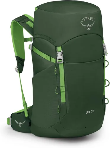 Mochila de senderismo infantil Osprey Jet 28L, dosel verde