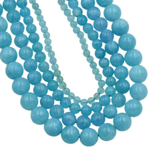 AD Beads Cuentas redondas sueltas de piedras preciosas naturales de 15 pulgadas para pulseras, collares, aretes, manualidades, manualidades (0.236