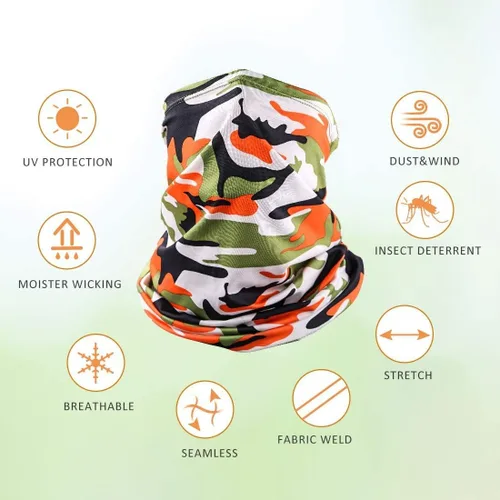 Miniatura 3 de 6 Pieces Sun UV Protection Face Mask Neck Gaiter Windproof Scarf Sunscreen Breathable Bandana Balaclava for Sport Outdoor