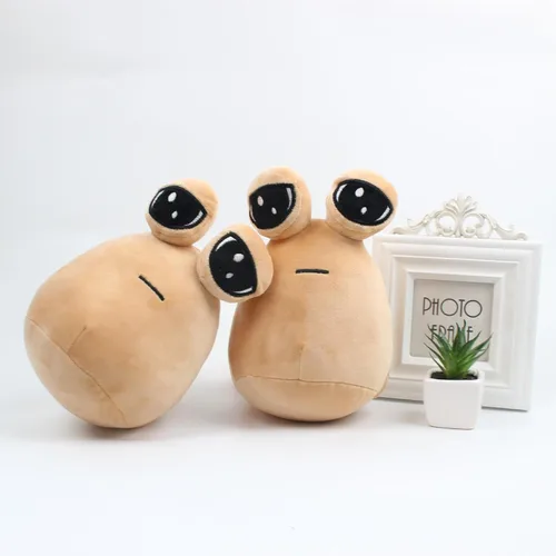 Miniatura 3 de BULINGNA Lindo peluche de Pou de dibujos animados, juguete de peluche de Alien Pou, regalo de cumpleaños para niños y adultos