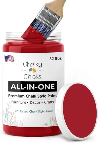 Miniatura 28 de Chalky Chicks - Pintura mate a la tiza, no requiere lijado, 4 onzas líquidas, color gris oscuro (Gun Metal Gray), para muebles, pintura sin Gris