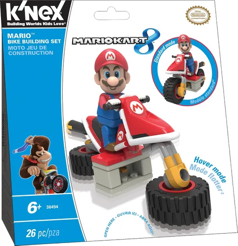 K'NEX Mario Kart 8 - Juego de construcción de bicicletas Mario
