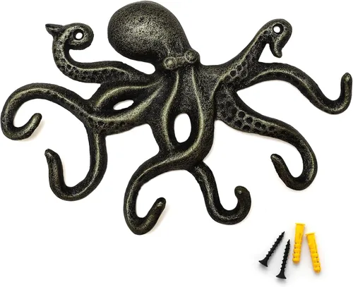 Miniatura 9 de Soporte para llaves de pared, ganchos de abrigo de pulpo montados en la pared, ganchos para toallas montados en la pared, ganchos para llaves