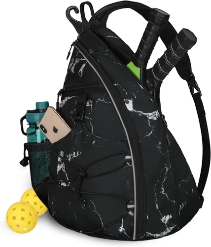 Miniatura 8 de Bolsa de Pickleball Goloni para Mujeres, Mochila de Pickleball para Hombres, Bolsa de Hombro Ligera con Gancho para Cerca, Gran Capacidad, Bolsillo