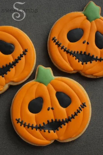 Miniatura 6 de Juego de cortadores de galletas de calabaza, 4 pulgadas, 3.2 pulgadas, 1.96 pulgadas, cortador de galletas de Halloween, otoño, Acción de Gracias