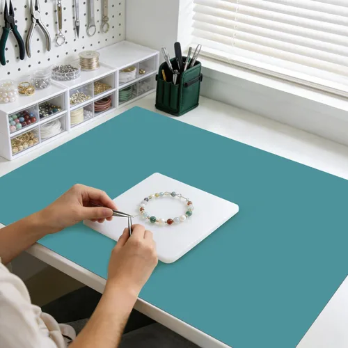 Miniatura 21 de Tapete de silicona extra grande para encimera de cocina, 36 x 24 pulgadas, tapete de silicona para mesa de resina, tapete resistente al calor