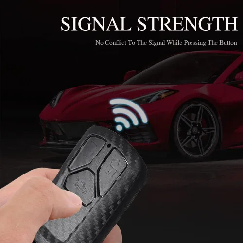 Miniatura 5 de SANRILY Funda para llavero con patrón de fibra de carbono mate 3D para Audi A4 Q7 Q5 TT A3 A6 SQ5 R8 S5 Accesorios Llavero sin llave con llavero
