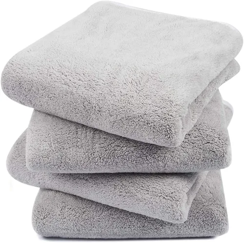 Miniatura 33 de KinHwa Toallas de mano de microfibra para baño, toallas faciales suaves y absorbentes, toallas de mano grises para baño, paños de lavado para spa