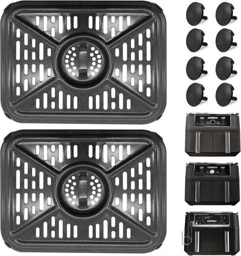 Bandeja de parrilla para freidora de aire para Ninja Foodi DZ401 DZ550 Air Fryers DualZone de 10QT, accesorios de repuesto para freidora de aire con