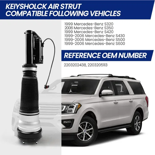 Miniatura 7 de Reemplazo del amortiguador de puntal de aire delantero compatible con 1999-2006 Benz S600 S500 S430 S420 S350 S320 Amortiguador de suspensión