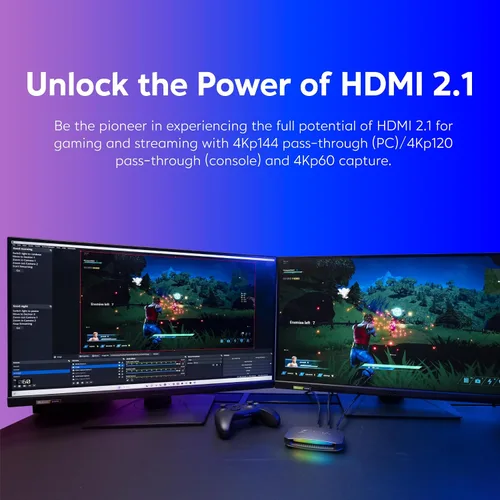 Miniatura 7 de AVerMedia Tarjeta de Captura 4K60 con HDMI 2.1, Baja Latencia, Paso Directo 4K144/4K120, Dispositivo de Captura de Juegos para PS5, PS5 Pro, Xbox