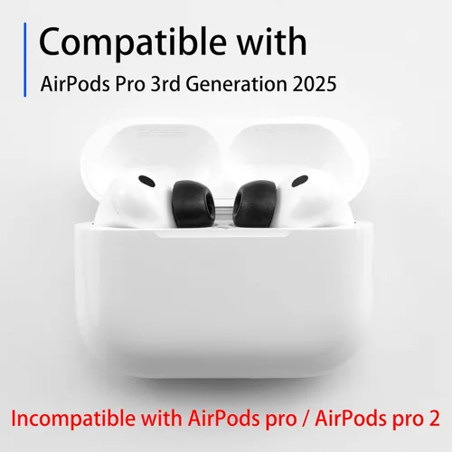 Miniatura 2 de Puntas de repuesto de espuma viscoelástica para auriculares AirPods Pro 3, comodidad definitiva, compatibles con AirPods Pro de 3ª generación 2025