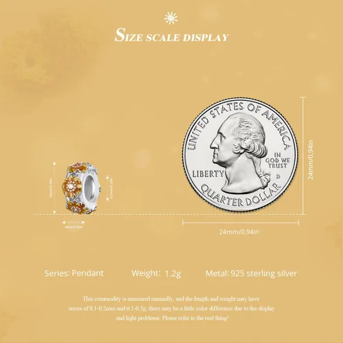 Miniatura 5 de NINGAN Abalorios de plata de ley 925 para pulseras y collares europeos, colgantes de girasol, camelia púrpura, trébol de loto, tapones colgantes