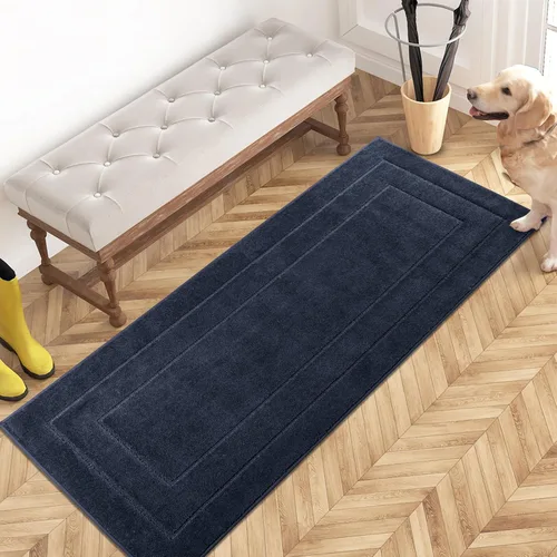 Miniatura 29 de PURRUGS Tapete para puerta que atrapa la suciedad, 20 x 31.5 pulgadas, antideslizante, lavable a máquina, tapete de entrada para perro, tapete