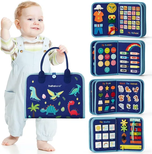 Miniatura 9 de hahaland Tabla de Actividades para Niños Pequeños y Niñas, Juguetes Montessori para Mayores de 3 Años, Actividades Educativas de Aprendizaje