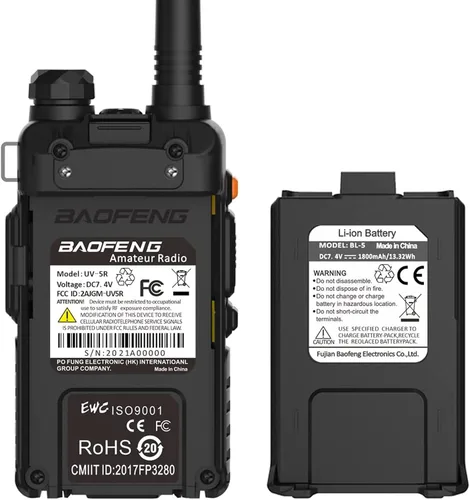 Miniatura 6 de Baofeng UV-5R - Radio bidireccional de doble banda, radioaficionado de mano de largo alcance, walkie talkies, paquete de 10 para adultos, gestión