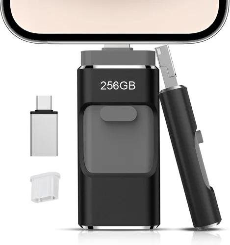 Miniatura 16 de 256GB Flash Drive[No App Required] Intended for Phone Tablet Androidphone and Computers, 4 in 1 Photo Stick for Phone Memory Storage Easily Backup