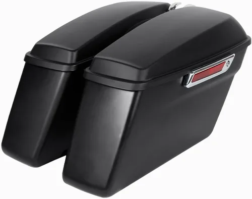 Alforjas duras de color negro mate para Harley Touring FLT, FLHT, FLHTCU, FLHRC, Road King, Road Glide, Street Glide, Electra Glide, Ultra-Classic