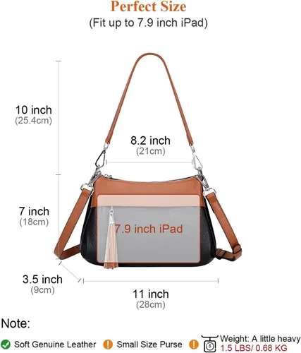 Miniatura 5 de Over Earth Bolsos de cuero para mujer, bolso de hombro pequeño Hobo para mujer