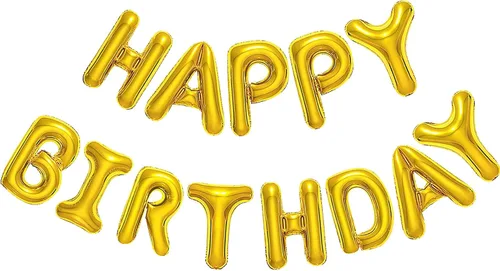 Miniatura 13 de CANREVEL Cartel de feliz cumpleaños, 13 letras de papel de aluminio de Mylar de 16 pulgadas con 12 globos de estrella, decoraciones de fiesta