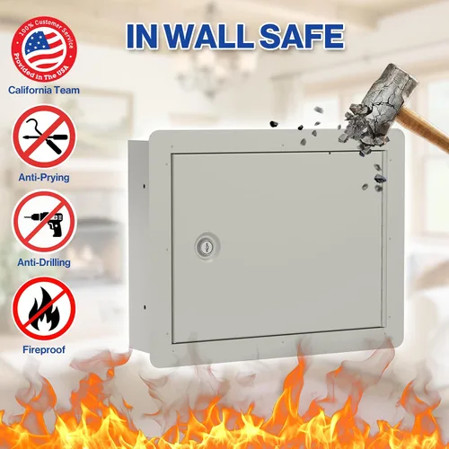 Miniatura 2 de POCHAR Caja de seguridad de pared pequeña con adhesivo para disfraz, caja fuerte entre los pernos para el hogar, la oficina, almacenamiento oculto