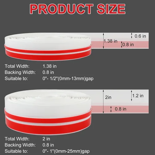 Miniatura 4 de Tira de sellado de silicona en forma de T para puertas y ventanas, tapón de tiro resistente a la intemperie de 20 pies, sello de espacio para lados