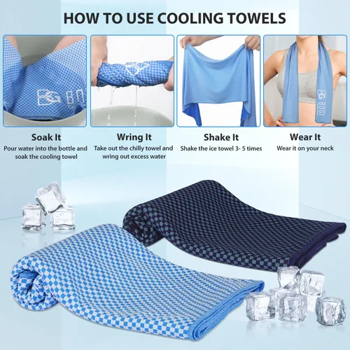 Miniatura 5 de BOGI Toallas refrescantes para cuello y cara, toalla suave y transpirable para enfriamiento instantáneo, se mantiene fresca para yoga, deportes