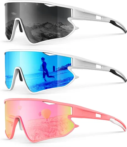 Miniatura 13 de KALIYADI Gafas de sol polarizadas para hombre, lentes de sol polarizadas para ciclismo, gafas de sol deportivas para correr, ciclismo, protección