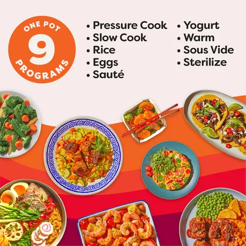 Miniatura 2 de Instant Pot, olla a presión eléctrica de 6 cuartos de galón Whisper Quiet 9 en 1, arrocera rápida, vaporera, olla para saltear, máquina para hacer