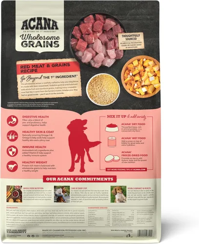 Miniatura 2 de ACANA Granos Integrales Alimento Seco para Perros Carne Roja y Granos Receta de Res, Cerdo y Cordero Bolsa de 4 lb