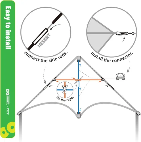 Miniatura 7 de Delta Kite for Kids & Adults, Extremely Easy to Fly Kite, Suitable for Family outings, Outdoor Games and activitie