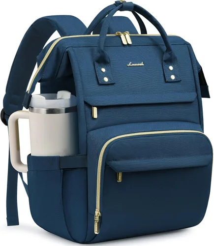 Miniatura 22 de LOVEVOOK - Mochila de computadora portátil para mujer con bolsillo gigante para tarros, mochila de 15.6 pulgadas, impermeable, mochila de viaje