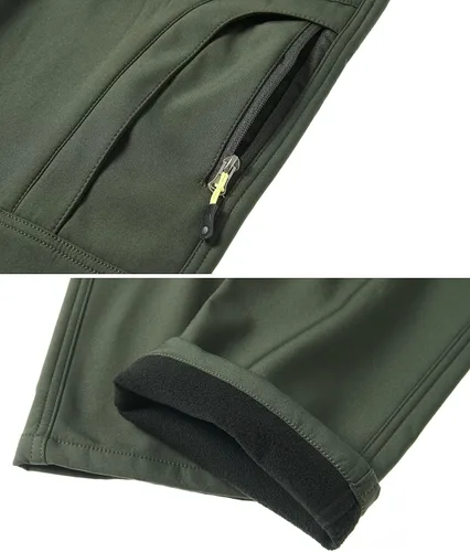 Miniatura 7 de MANSDOUR Pantalones de nieve para hombre, para esquí, invierno, con forro polar, repelente al agua, pantalones de snowboard
