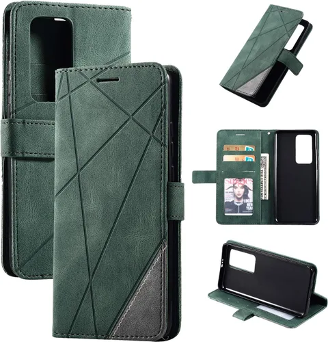 Miniatura 8 de Funda para Huawei P40 Pro, Funda para Huawei P40 Pro 5G ELS-NX9 ELS-N29 ELS-N04 ELS-AN00 Funda con tapa de piel sintética negra