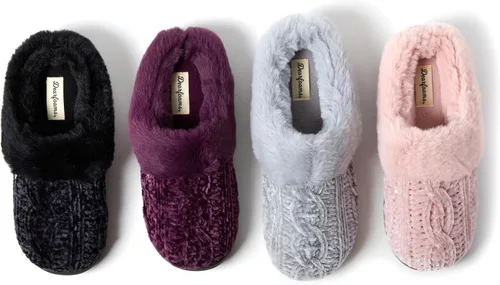 Miniatura 2 de Dearfoams Women's Claire Marled Cable Knit Chenille Clog Slipper