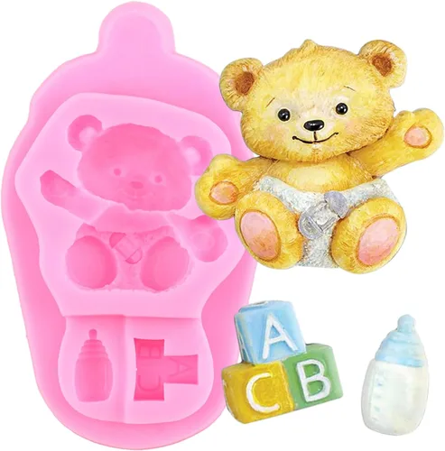 Miniatura 11 de Molde de silicona para osos de peluche, molde de fondant para decoración de tartas, decoración de cupcakes, pasta de goma de caramelo de chocolate