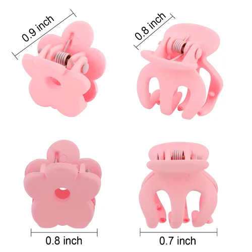 Miniatura 5 de SuPoo Pinzas pequeñas para el cabello, mini garras de flores, 20 piezas de accesorios para cola de caballo, garras de peinado de cabello de 1.1