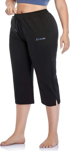 Miniatura 3 de ZERDOCEAN Pantalones cortos de yoga para mujer, talla grande, para interiores, con bolsillos y cordón