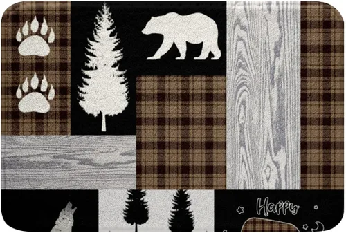 Miniatura 42 de Highland - Alfombra de baño de vaca para regalo de vaqueros, alfombra de baño de granja occidental de 20 x 32 pulgadas, tapete de baño de animales