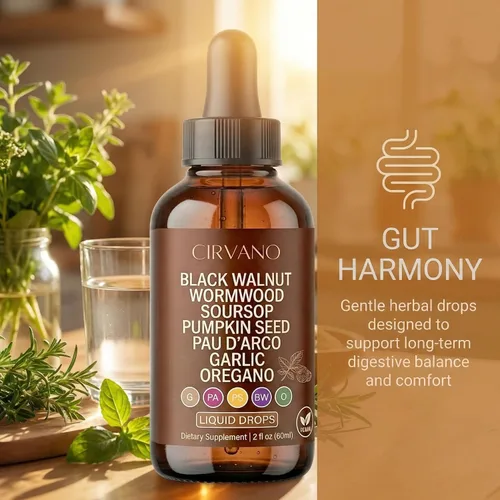Miniatura 6 de Cirvano Gotas de desintoxicación de ajenjo negro de nuez y clavo, Nutralis - Líquido de limpieza intestinal de nogal negro ajenjo, reduce