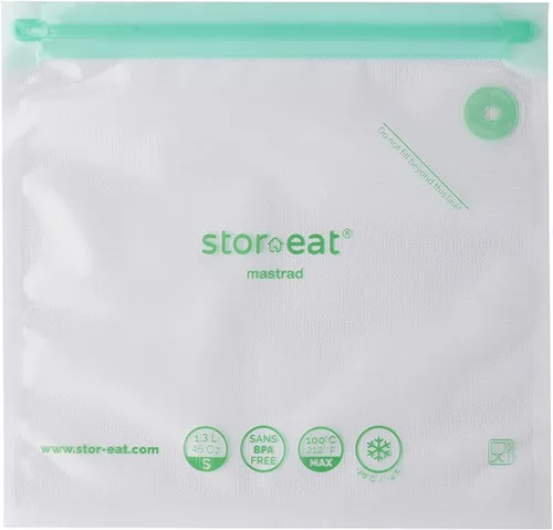 MASTRAD - Stor'eat Smart Bags S - Bolsas reutilizables para Sous Vide - Mantén la comida fresca - Cocina saludable - Juego de 10-8.7 x 8.3 pulgadas