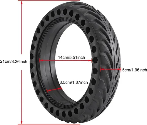 Miniatura 2 de Z-FIRST 2 neumáticos sólidos de 8.5 pulgadas, ruedas de scooter eléctrico, neumáticos de repuesto de 8-1/2 pulgadas, neumáticos delanteros