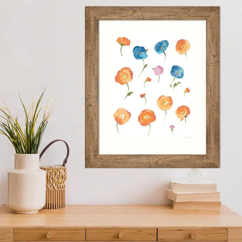 Miniatura 5 de Amanti Art Framed Wall Art Print 24x20 Retro Flowers II by Danhui Nai, Flowers Wall Art, Modern Contemporary Decor, Small Poster Painting Artwork