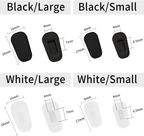 Miniatura 5 de 18 pares de fundas para la nariz para lentes, almohadillas antideslizantes de silicona para la nariz, repuesto para lentes de sol, ultrasuaves