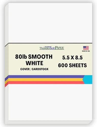 Miniatura 29 de 200 hojas de papel para tarjetas blanco brillante liso de 80#, 10,2 x 22,9 cm (4 x 9 pulgadas) Tamaño de inserción para sobre #10 - 36 kg/libra