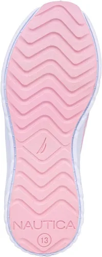 Miniatura 5 de Nautica Tenis deportivos sin cordones para niñas jóvenes, elegantes zapatos para correr y tenis para niños pequeños y grandes