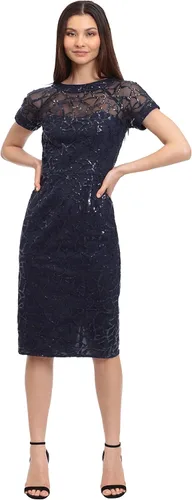 Miniatura 2 de Maggy London Vestido de ilusión de manga corta para mujer