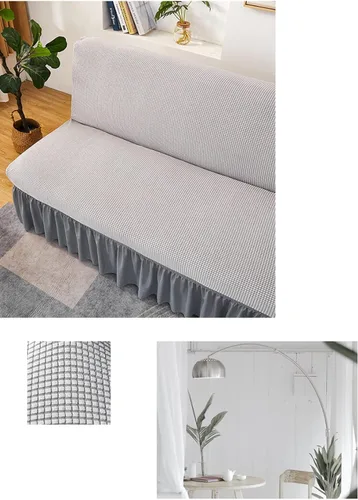 Miniatura 6 de Funda para sofá, funda de sofá sin brazos, protector elástico para sofá cama con falda, funda de futón para sala de estar, protector de muebles